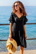 Black cotton plus size beach dresses to wear on a Caribbean Cruise by Lindsey Brown resort wear